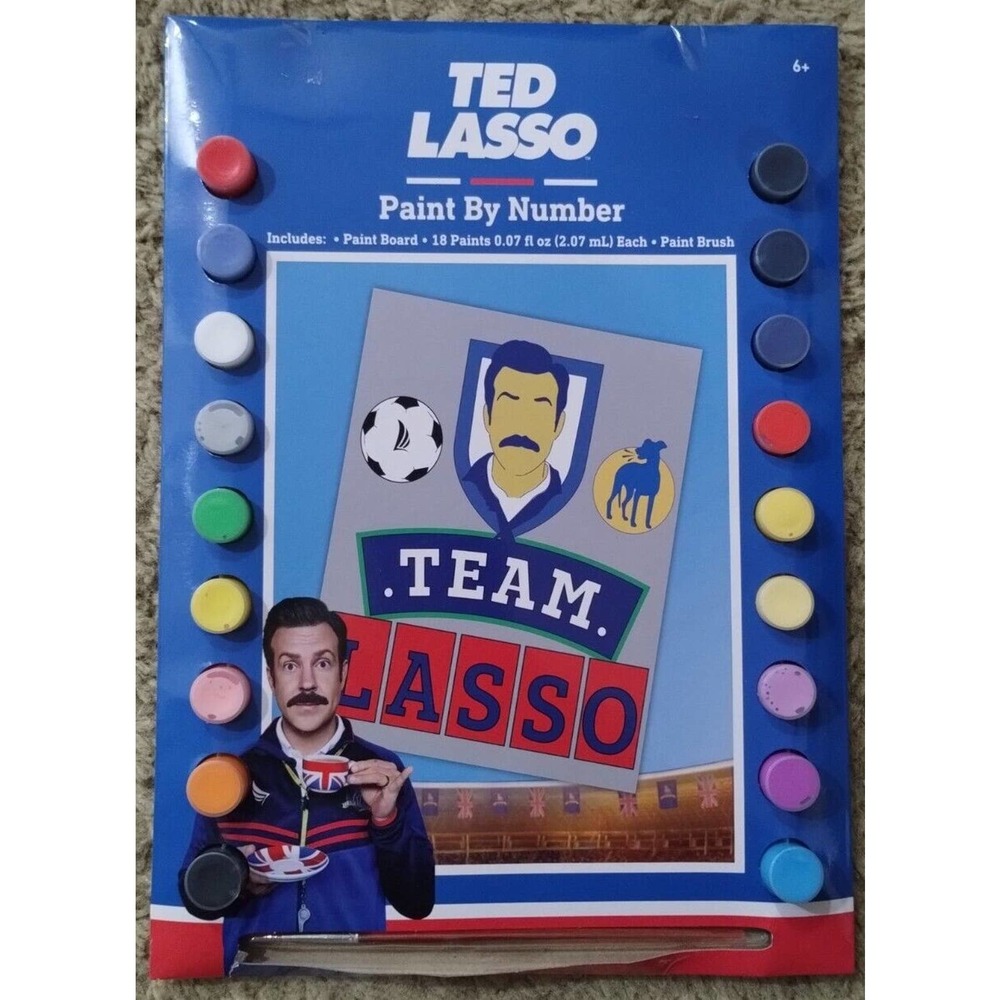 Ted Team Lasso ~ Paint by Number Art Set ~ Paint Board ~ Paints ~ Paint Brush